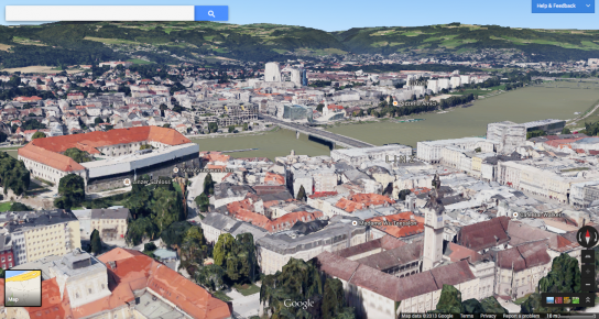 Die Earth 3D Ansicht von Linz