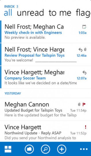 Outlook Web App for iPhone