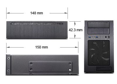 Nur ein Gehäuse, aber man kann einen Einzug-CD-Spieler einbauen. Fast wie in einem Auto. Und darunter passen dann noch 4 SSDs. http://www.silverstonetek.com/product.php?pid=326