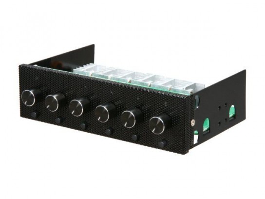 Eine einfache Lüftersteuerung. Bis zu sechs Kanäle mit jeweils 30 Watt. http://www.newegg.com/Product/Product.aspx?Item=N82E16811995075