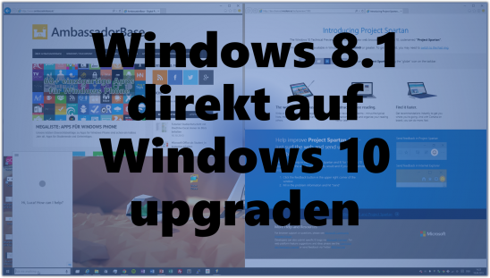 Windows 8.1 auf Windows 10 upgraden